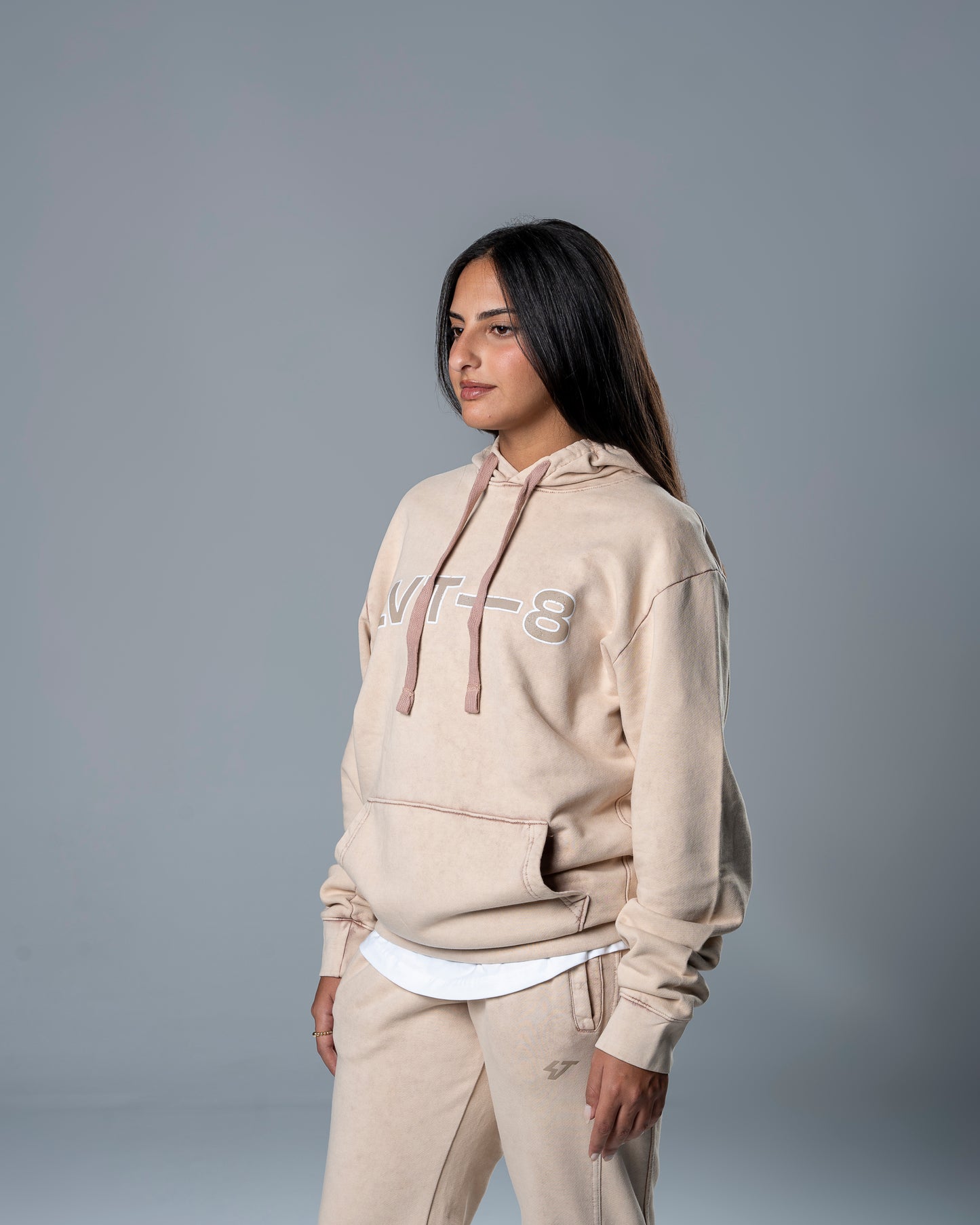 Stonewash Hoodie - Beige