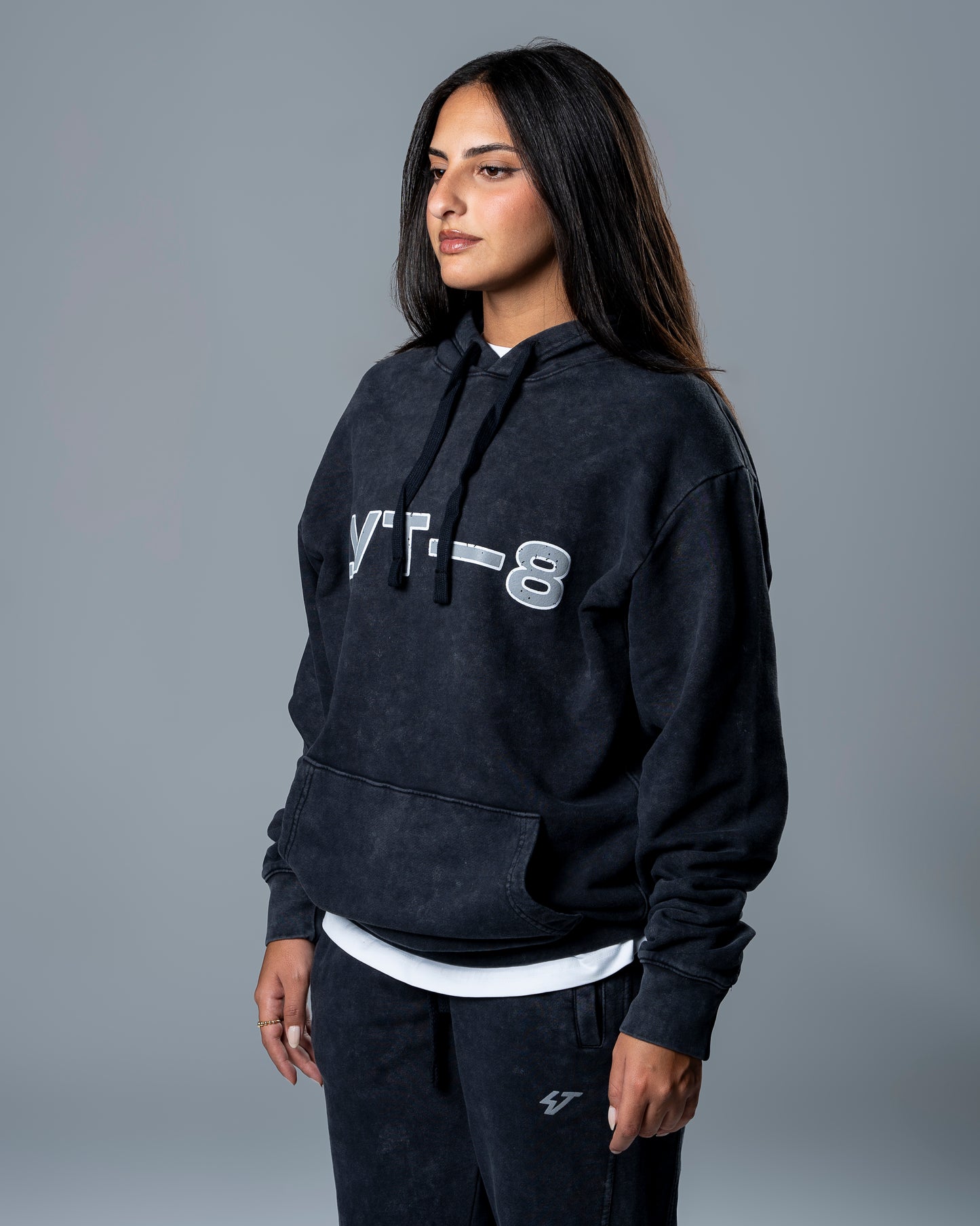 Stonewash Hoodie - Black